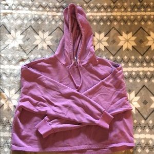 Purple, cropped hoodie
